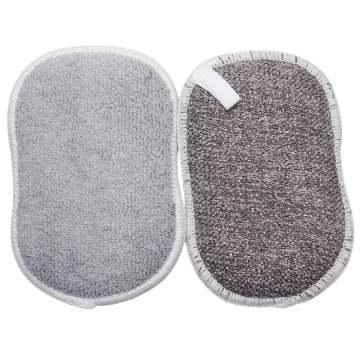 Microfiber Bamboo Sponge Pads scrubbing Sponge Towel Bamboo