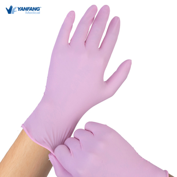 Examen sans poudre Gants en nitrile jetable médicale
