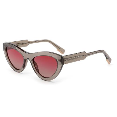 Retro Full Solid Acetate Cat Eye Sunglasses
