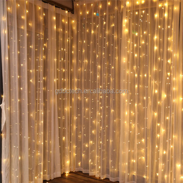 9M 29.7FT Water Warm Twinkle Indoor String Solar Snowflake Led Snowfall Purple Pink High Quality Outdoor Curtain Lights