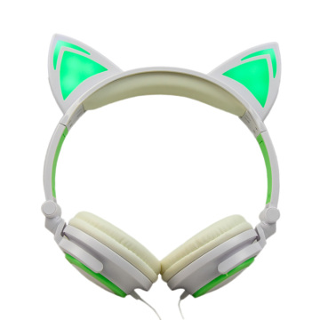 Auriculares con iluminación de oreja de gato para regalo de niños