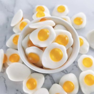 Halal Egg gebratene Gummiband -Süßigkeiten Großhandel weiche Gelee