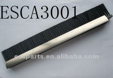 Black Single Brush with Stainless Steel Rail & Black Plastic End Cappings Escalator Safety Brush