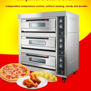 Electric Pizza Oven Italy Style Baking Oven 400 Degrees Indoor Commercial Double Stone Base Stone Pizza Oven