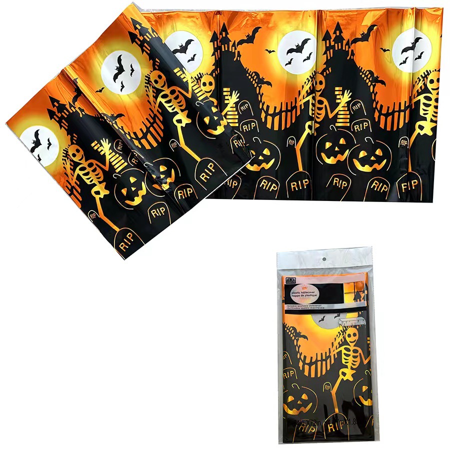 Disposable Party Aluminum Film Halloween Tablecloth