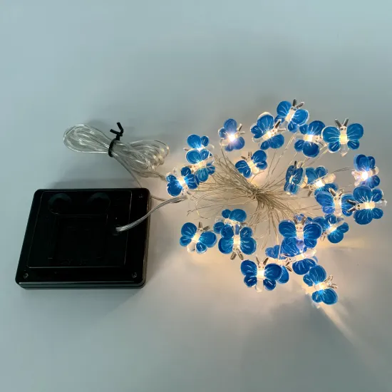 2M 20 LED Solar Powered Butterfly Shape String Light for Spring Summer