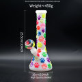 Pink Cat Claw Night Glow Glass Water Pipe