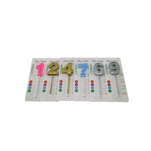 Gold Metallic Birthday Candles Numbers