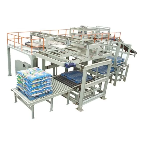 High-Level Automated Palletizing System for Potash Fertilizer Pellet Bag Packing and Wrapping