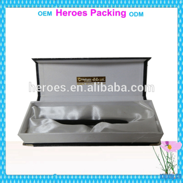 Trade Assurance Embossed Hot Stamping Gold Color Logo Black Pen Paper Box