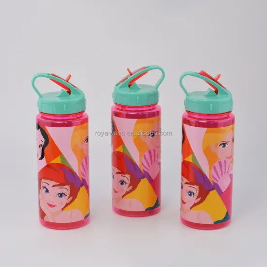 600ml Kids Hiking Travel Water Bottle Made of Tritan with Foldable Straw