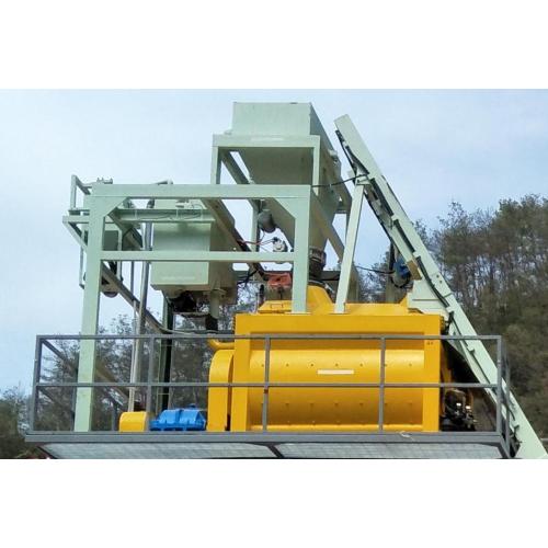 HZS50 self loading cement ready concrete mixing plant