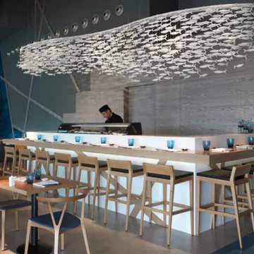 Modern sushi aquarium Fish Shaped Decorative Chandelier