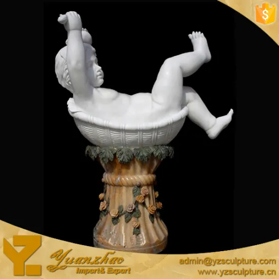 Marble Garden Child Statue for garden decoration