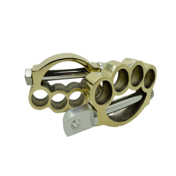 Universal Brass-Knucks Foot Pegs and Crash Bar for Cafe Racer Motorcycles