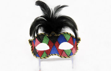 Womens Colombina Masquerade Venetian Masks , Rainbow Venetian Carnival Masks