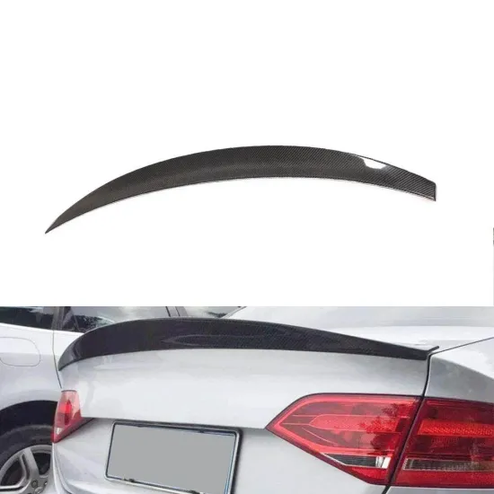 Carbon Fiber Rear Boot Trunk Lip Spoiler Tail Wing for Audi A4 S4 B8.5 Sedan (2013-2016)