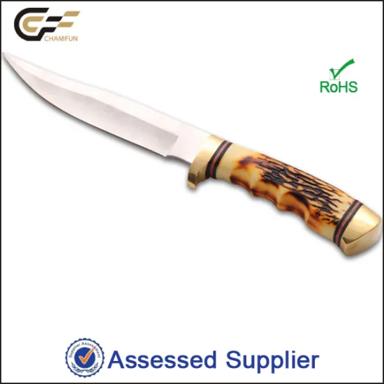 Sharp Stainless Steel Fixed Blade POM Handle Straight Hunting Knife