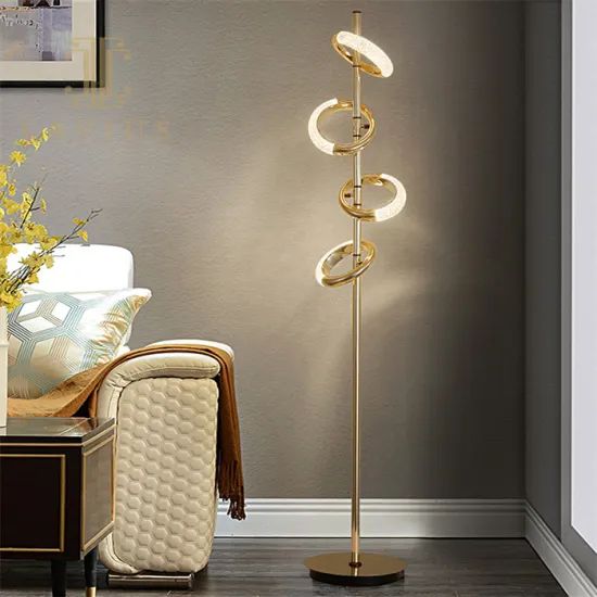 Unique design gold hotel floor lamp