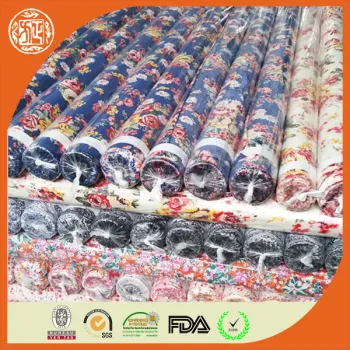 Best selling 45*45 stock rayon fabric with printing rayon fabric stocklot