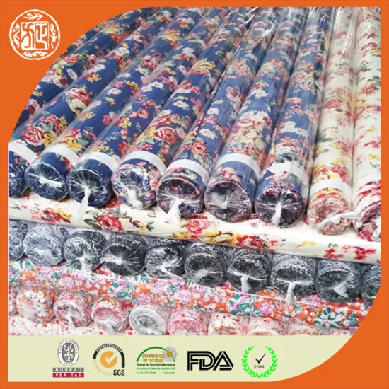 Best selling 45*45 stock rayon fabric with printing rayon fabric stocklot