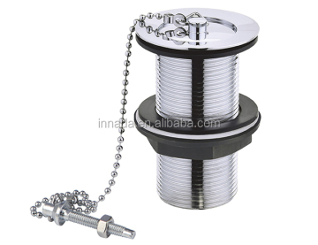 Brass Plug Chain Basin Drainer for Sink - Unslotted Drain Plug Pop Up Stopper Strainer