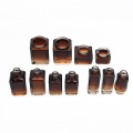 Square Brown Essential Oil Glass Dropper Bottle