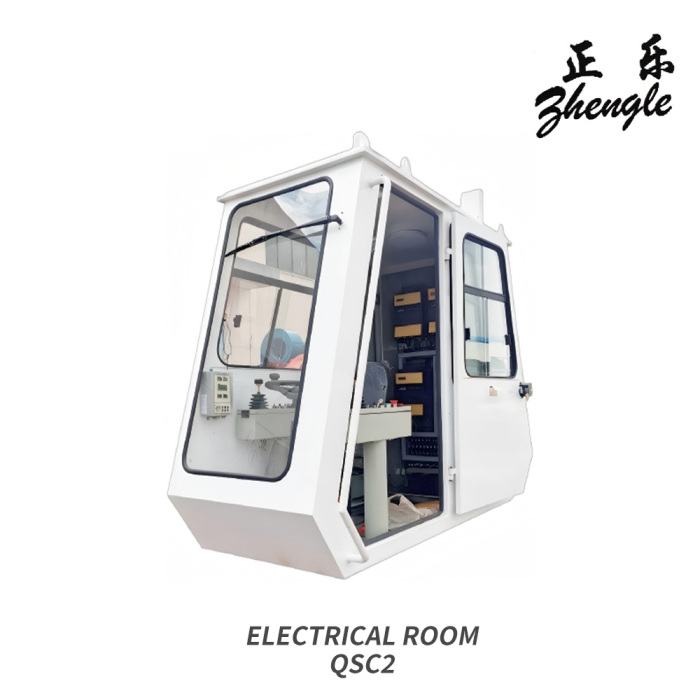 Cabine bate-estaca branca de aço de alta resistência