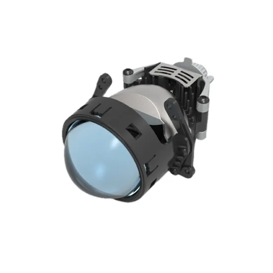 12V 47W Low 57W High Beam Bi LED Projector Headlight Shroud Square Lens Blue for Cars