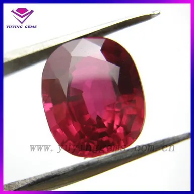 Pigeon Blood Dark Red Corundum Oval Shape Synthetic Ruby Gem Stone