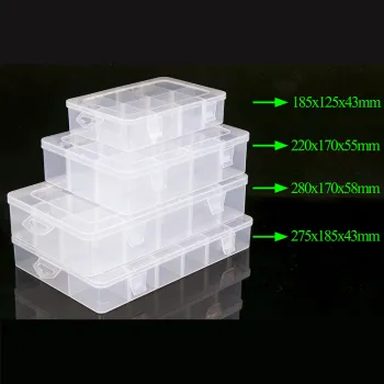 PP Plastic Compartment Container Bead Storage Organizer Box Case Removable Dividers Jewelry Craft Tackle Tools Rhinestones Box