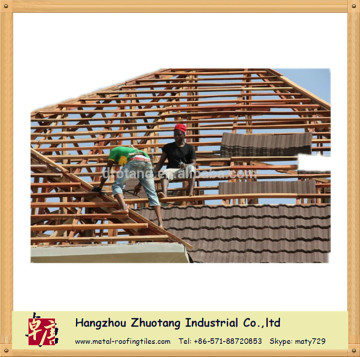 Zambia on sale top quality Grid Stone Coated Aluminum Metal Roofing Tiles