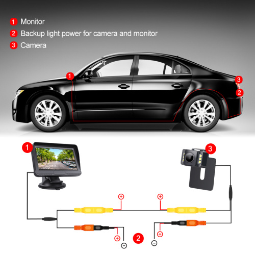 4.3inch Car Rear View Reversing Camera Monitor Kit