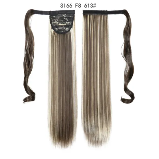 Wholesale Ombre Color 22 Inch Chorliss For Women Silky Long Straight Wrap Around Strappy Ponytail Hair Synthetic Hair Ponytails