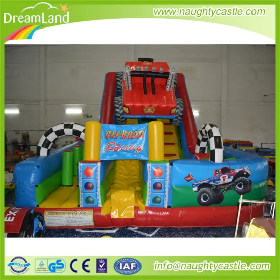 china cheap bounce house inflatable car racing jumping bouncers for kids