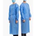 Vestido de aislamiento de PP médico con lazos