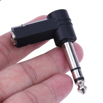 6,35 mm männlich bis 3,5 mm weiblicher 90 -Grad -Adapterkonverter