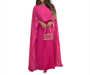High Quality Chiffon Loose Hem Muslim Robe Dress - OEM Casual Wear