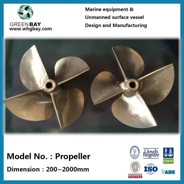 marine pedal-powered boat paramotor propeller Vessel 4 blades shaft copper-madeself propelled barges for sale