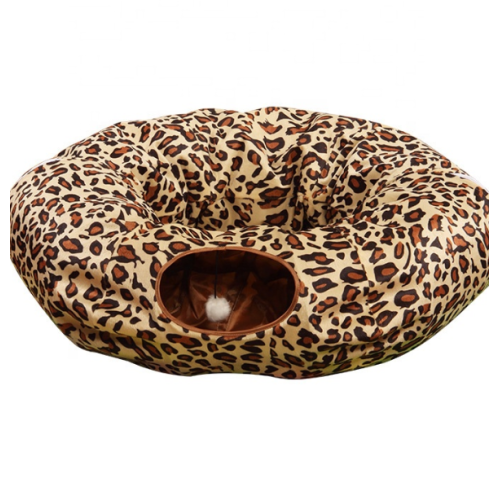 Jouet de lit de tunnel pour chien chat avec coussin