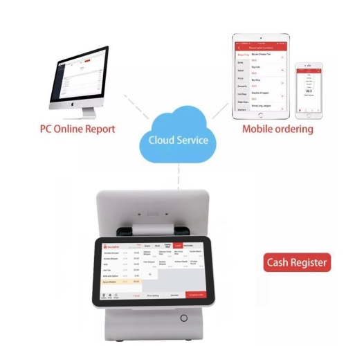 12.5'' dual screen restaurant cafe POS