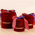 Wholesale Velvet Round Ring Box with Ribbon