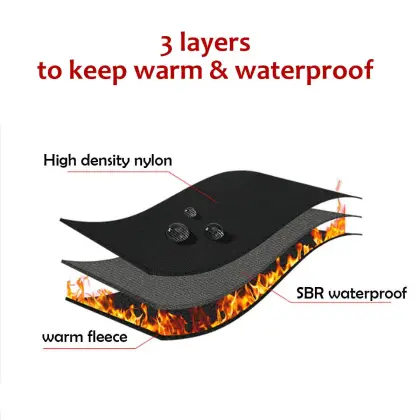 Cold-proof Ski Gloves Waterproof Winter Gloves Cycling Fluff Warm Gloves For Touchscreen Cold Weather Windproof Anti Slip