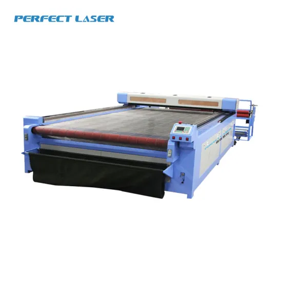 CO2 laser double heads auto feeding fabric / textile cutting machine with CCD camera