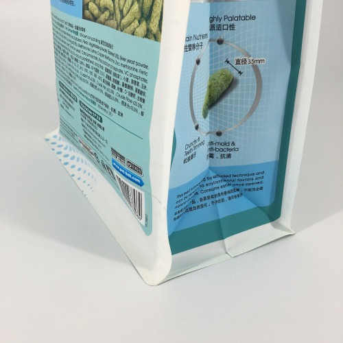 flat bottom pet food bag resealable zipper bag