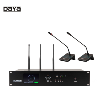 High Quality Wired 2 Channel Gooseneck Microphone Conference System Table Mic