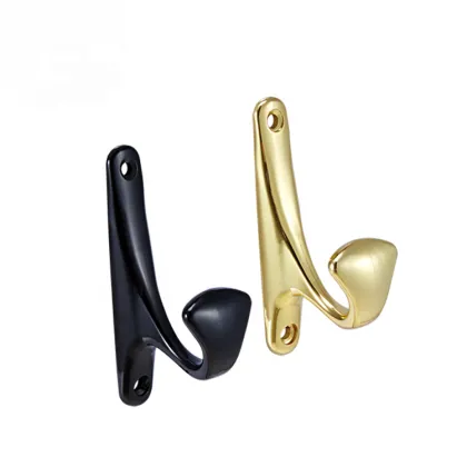 Chrome Metal Coat Hook with Wall Hooks for Wardrobe Hardware