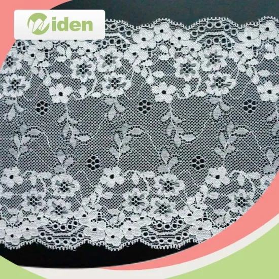 Customized Fancy Lace Design White Wide Stretch Lace for Pajamas