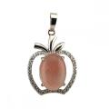 Gemstone Apple Charm подвесной вал. Кристаллический яблочный кулон для яблока