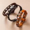 Style punk véritable bracelet en cuir essentiel étoile décor